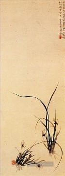  alt - Shitao schießt Orchideen 1707 alte China Tinte